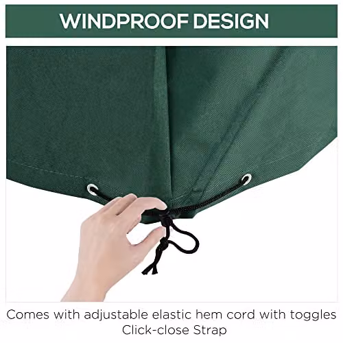 Outsunny Waterproof Garden Sofa Cover in Green, W/D/H: 245 x 165 x 55 cm – 4