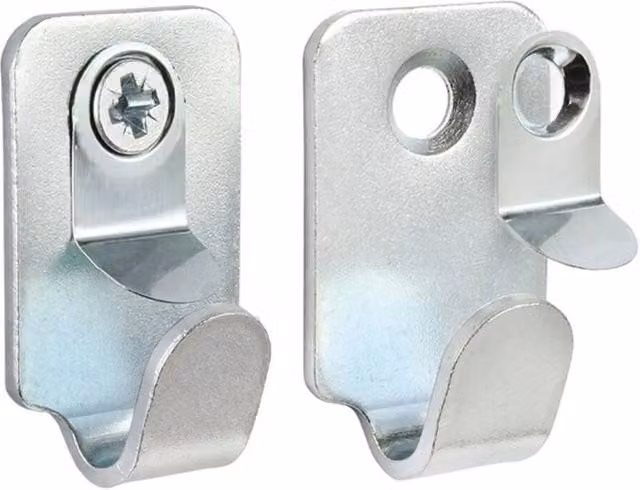 SPETLEK Heavy Duty Galvanised Steel Safety Picture Hooks, Silver, 5 Pack