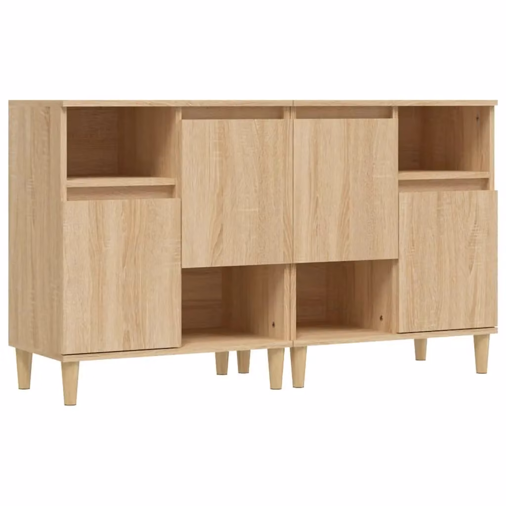 Berkfield Home Set of 2 Sonoma Oak Sideboards in Brown, W/D/H: 60 x 35 x 70 cm – 2