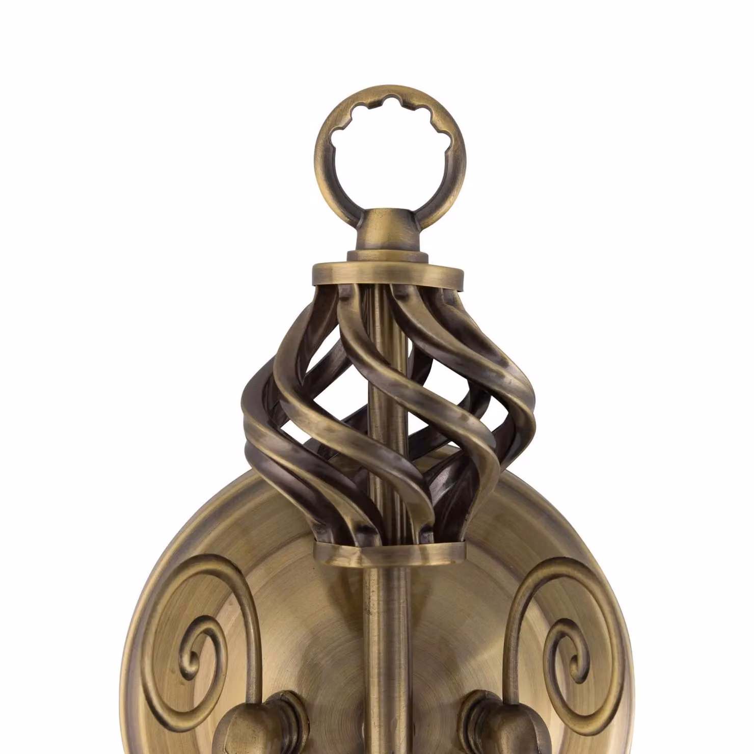 First Choice Lighting Barley Twist Set of 2 Antique Brass Wall Lights in Gold – 2