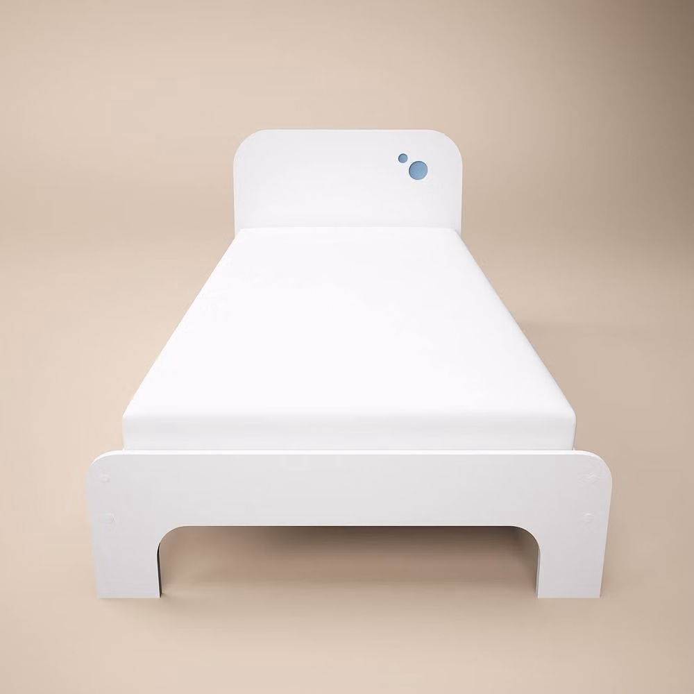 Flair Livana Modern Single Bed in White with USB Charging Port, W/D/H: 200 x 100 x 80 cm – 2