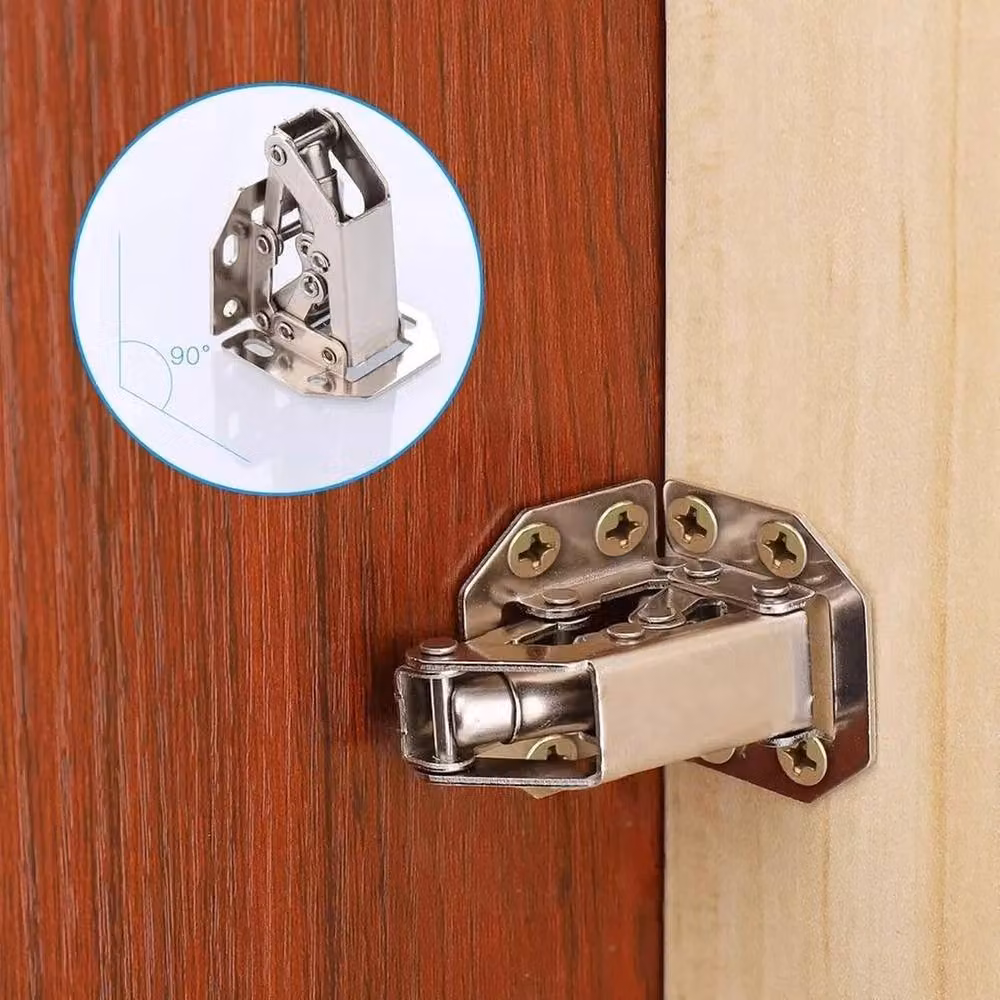 SPETLEK 10 Pack 90 Degree Damped Concealed Cup Kitchen Cabinet Hinges in Silver Chrome Steel – 4