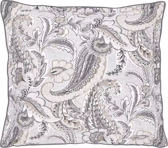Bedeck of Belfast Kotana 2 Pack Pure Cotton Jacquard Square Pillowcases in Anthracite Grey