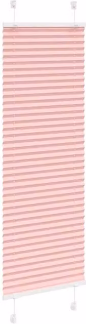 Berkfield Home Single Pleat Fabric Blind in Pink, W: 40 cm, H: 100 cm