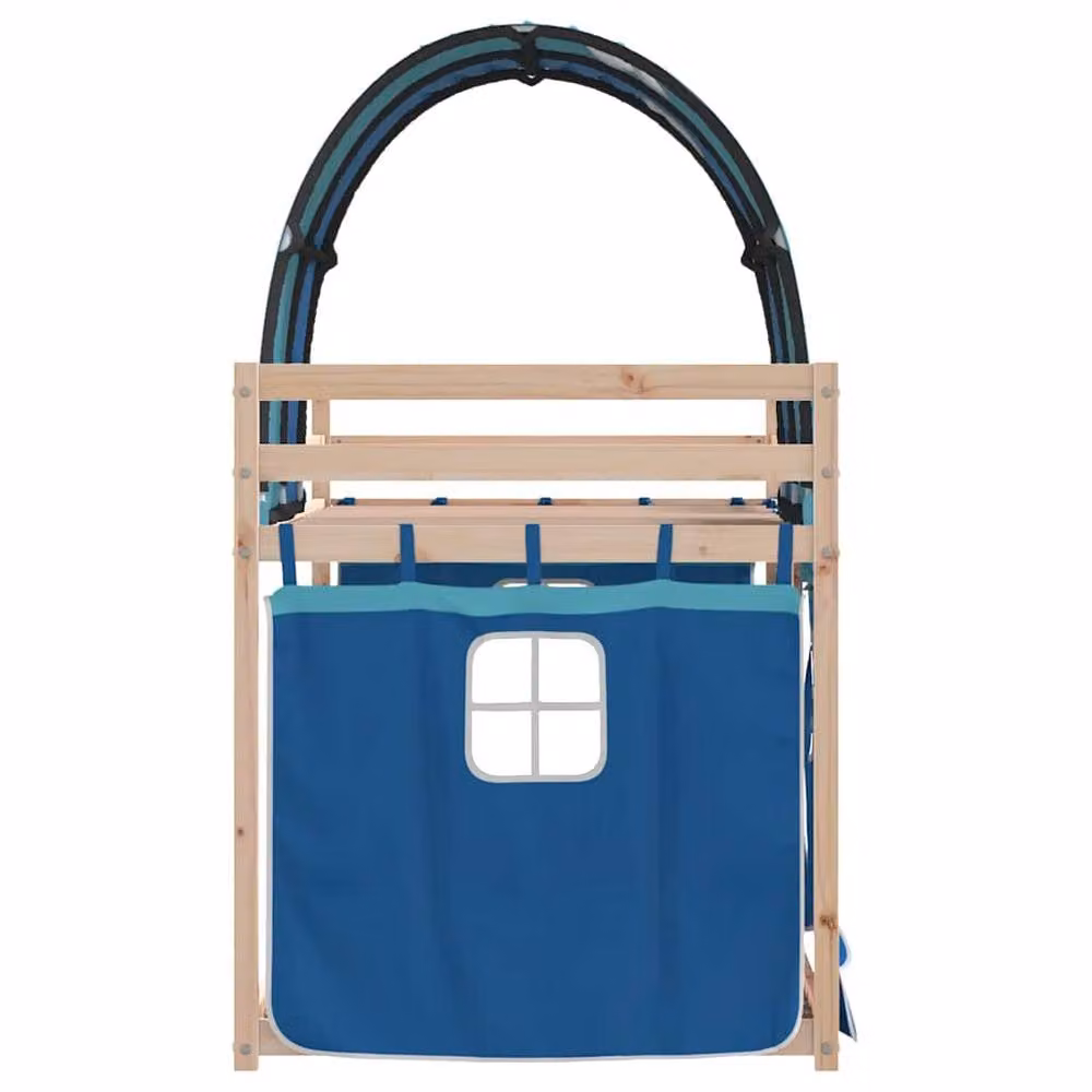 Berkfield Home Elegant Blue Solid Wood Pine Bunk Bed W/D/H: 80 x 200 cm – 4