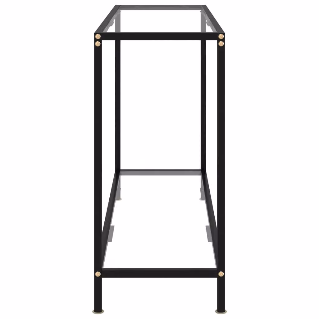 Berkfield Home Transparent Tempered Glass Console Table in Clear, W/D/H: 120 x 35 x 75 cm – 2