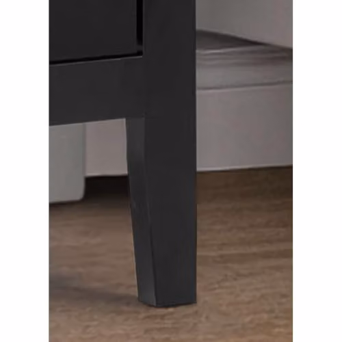 Birlea Emerson Modern Geometric Metal Bedside Cabinet in Black W/D/H: 40 x 45 x 54 cm – 5