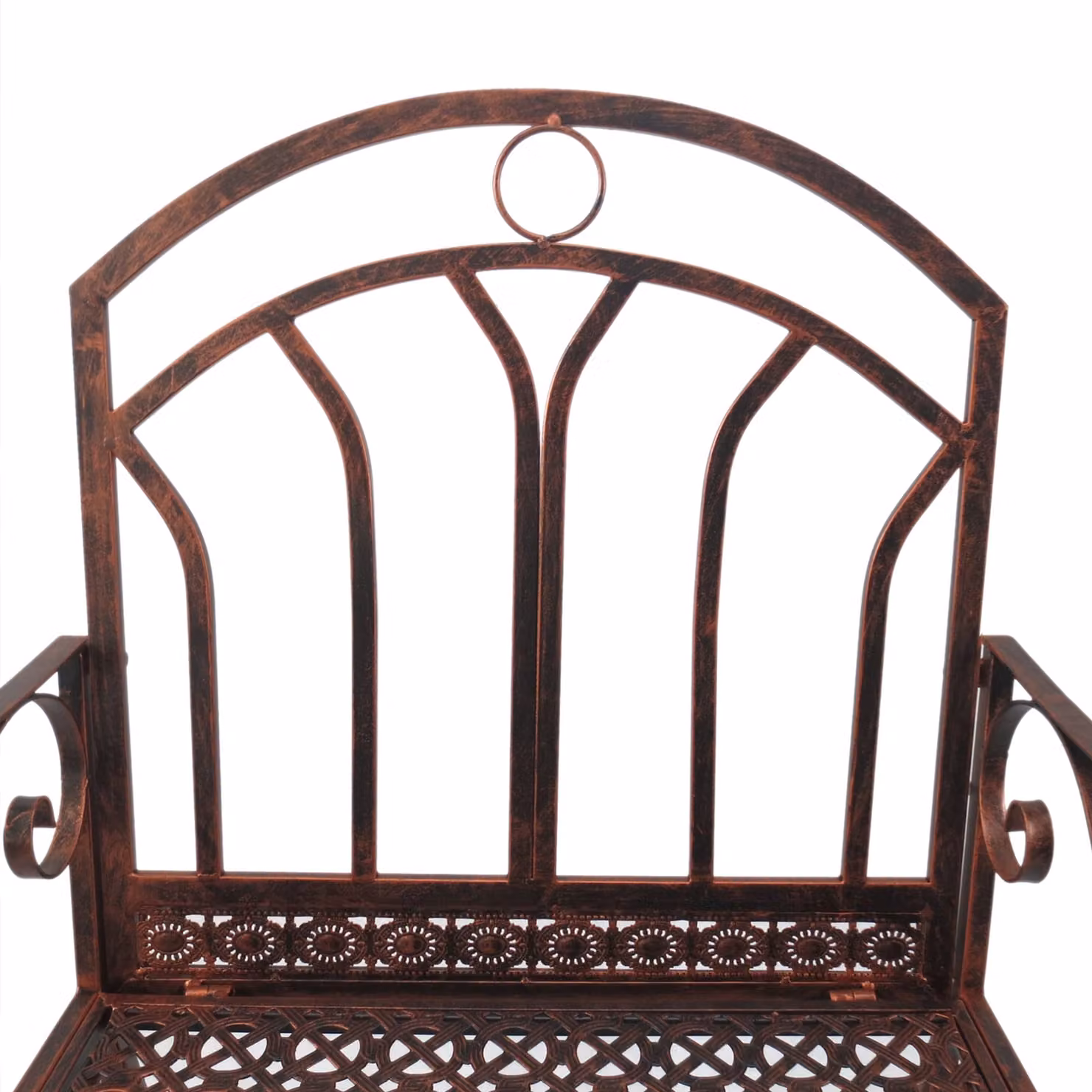 Outsunny Metal Single Rocking Chair in Bronze Vintage Style for Garden and Terrace – 6