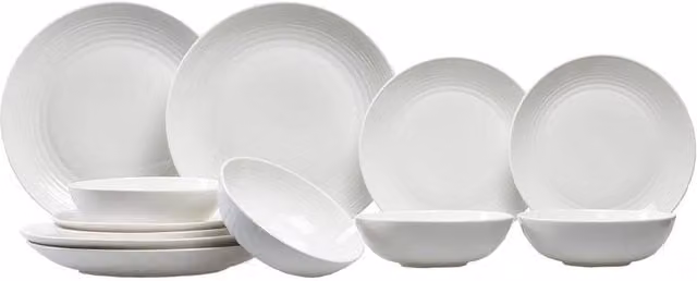 Royal Doulton Gordon Ramsay Maze 12 Piece White Stoneware Dinner Set – 1
