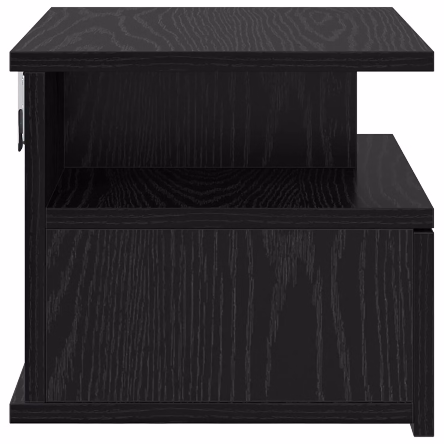 Berkfield Home Floating Nightstand in Black Oak, W/D/H: 40 x 31 x 27 cm – 5