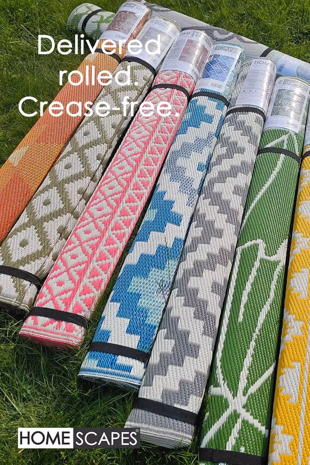 Homescapes Grey and White Geometric Outdoor Rug, W/D/H: 120 x 180 cm – 4