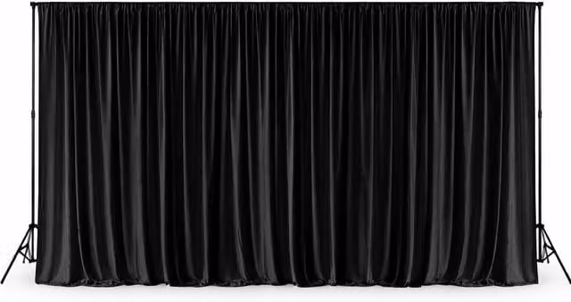 Trimming Shop Blackout Ice Silk Backdrop, Black, Width: 600 cm