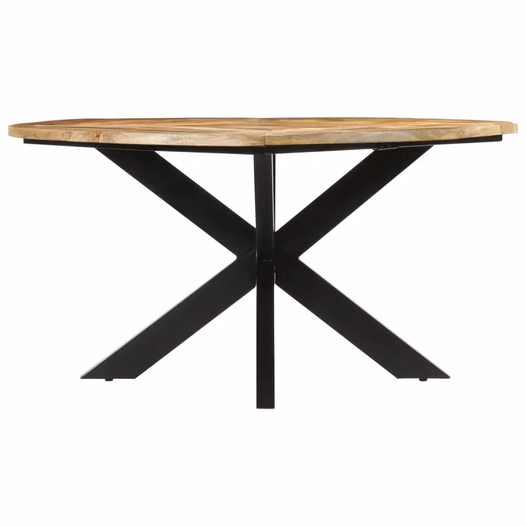 Berkfield Home Rectangular Mango Wood Dining Table in Brown, W: 150 cm, D: 76 cm, H: 76 cm – 2
