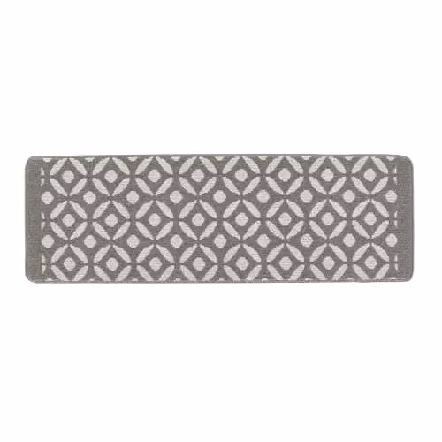 My Mat Crescent Silver Stain Resistant Geometric Runner, W: 67 cm, L: 200 cm