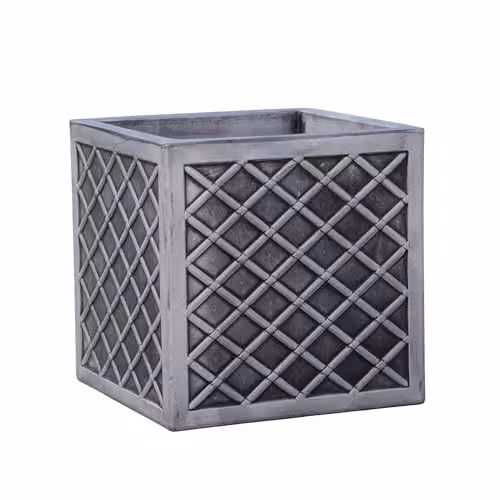 Samuel Alexander Grey Plastic Square Garden Planter Tub – 3