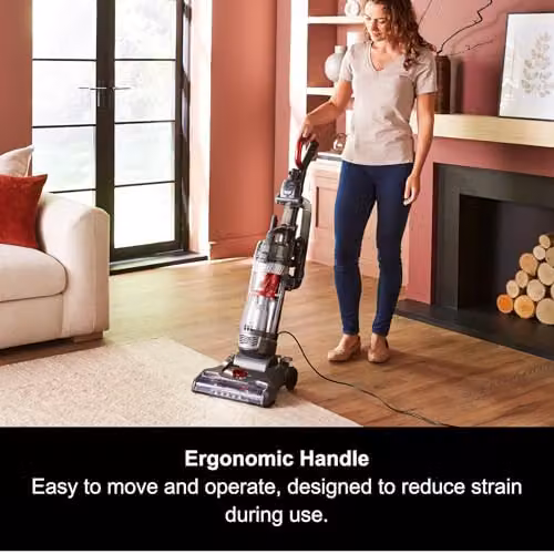 Morphy Richards PowerLite Stretch Upright Vacuum Cleaner, Grey and Red – 2