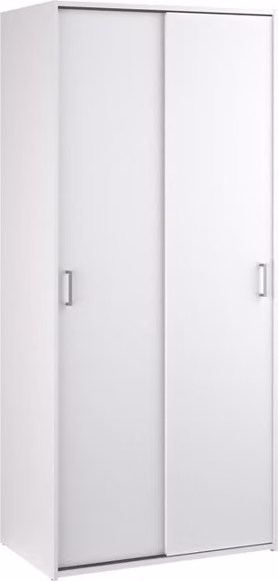 Furniture To Go Space Wardrobe with 2 Sliding Doors in White, Height: 175 cm