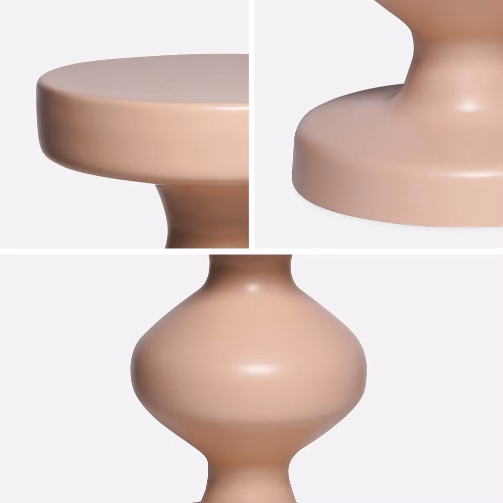 sweeek Metal Side Table in Beige, W/D/H: 29.5 x 29.5 x 48.5 cm – 2