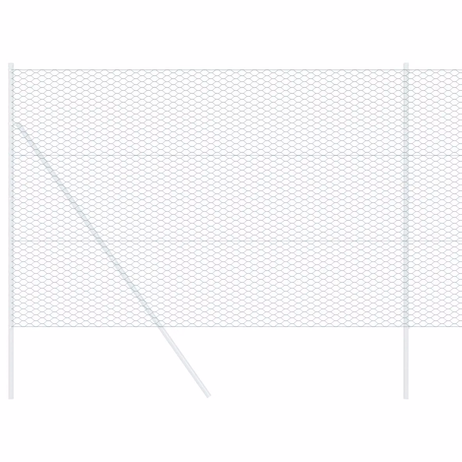Berkfield Home Green PVC Coated Steel Hexagon Fence, H: 150 cm x W: 50 m – 2