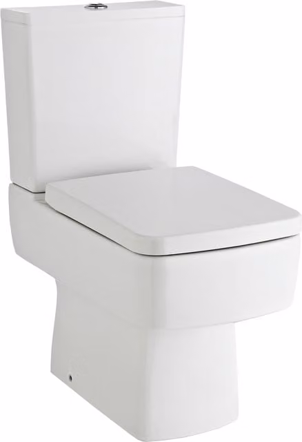 Balterley Compact Semi Flush to Wall Pan and Cistern WC Toilet in White (No Seat) W/D/H: 78.5 x 35.5 x 40 cm