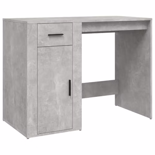 vidaXL Modern Computer Desk in Grey, W/D/H: 100 x 49 x 75 cm