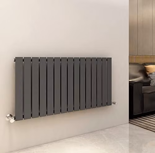 MCC Direct Anthracite Designer Flat Panel Central Heating Radiator, W: 102 cm, H: 60 cm