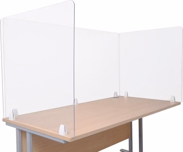 Orsina 3-Piece Clear Acrylic Protection Screens with Fittings Kit