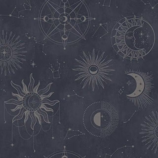 Holden Décor Cosmic Abstract Geometric Wallpaper in Navy Blue