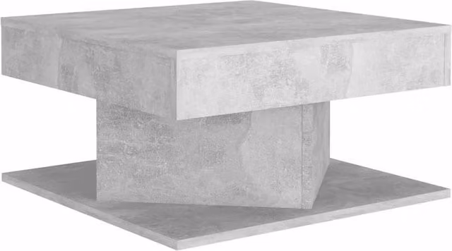 Berkfield Home Modern Square Coffee Table in Concrete Grey, W/D/H: 57 x 57 x 30 cm