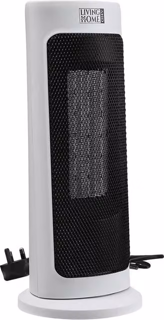 Livingandhome White Ceramic Fan Heater with Remote Control