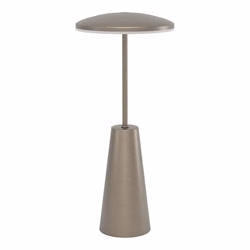 Eglo Piccola LED Outdoor Rechargeable Table Lamp in Bronze and White