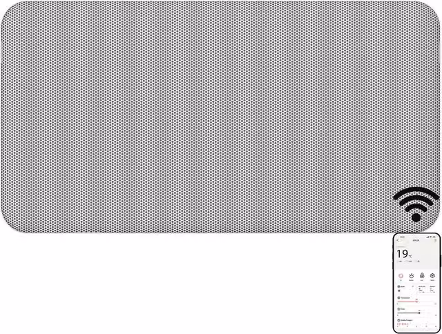 Mylek White Mica Infrared Panel Heater with WiFi and App Control