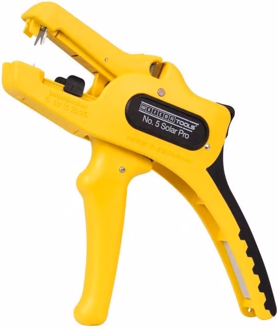 Weicon Solar Pro No.5 Wire Stripper and Side Cutter in Yellow and Multicolour