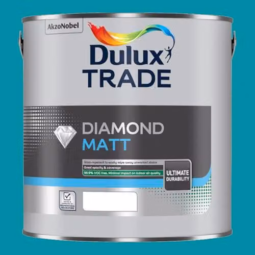 Dulux Trade Diamond Matt Paint in Teal Touch, 2.5l