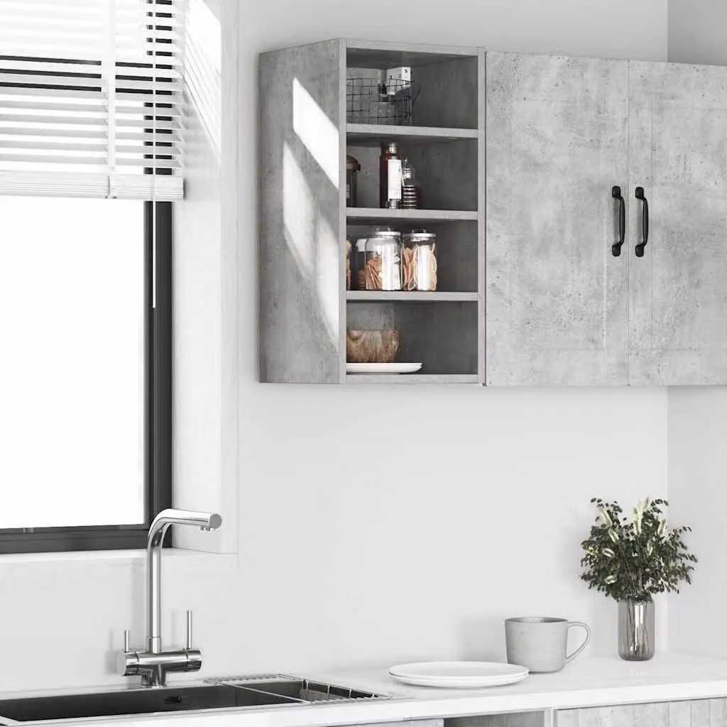 Berkfield Home Wall Mounted Industrial Hanging Cabinet in Grey, W/D/H: 30 x 29.5 x 60 cm – 3