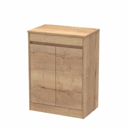 Balterley 2 Door Freestanding Bathroom Vanity Unit with Worktop, Autumn Oak Brown, W/D/H: 60 x 39.5 x 83.5 cm – 3
