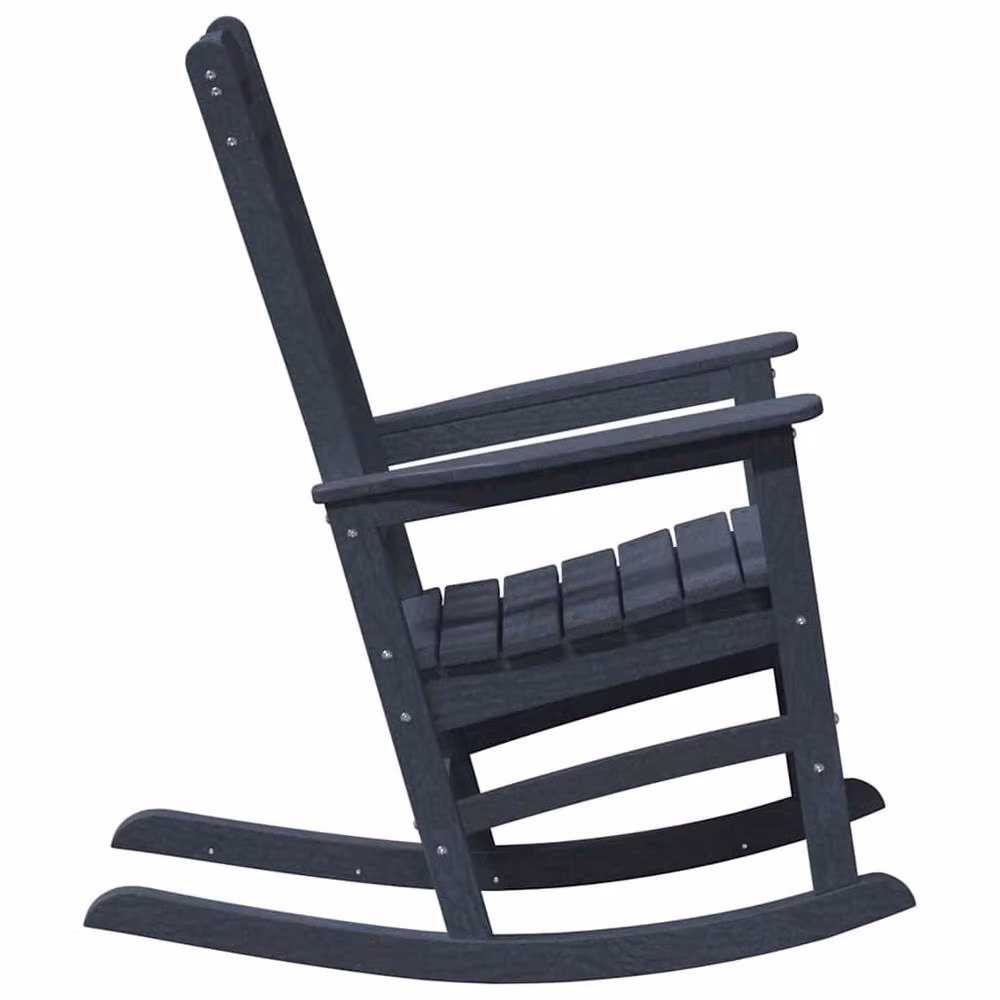 Berkfield Home Navy Blue Garden Rocking Chair with Armrests, W/D/H: 70 x 92 x 108 cm – 4