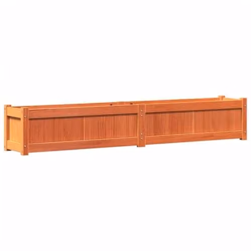 vidaXL Waxed Brown Pine Wood Garden Planter Tub W/D/H: 180 x 31 x 31 cm – 1