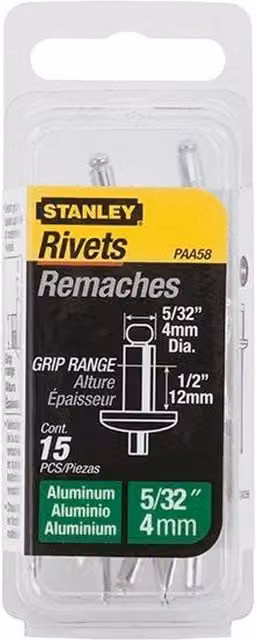 Stanley Aluminium Rivets in Silver and Multicolour