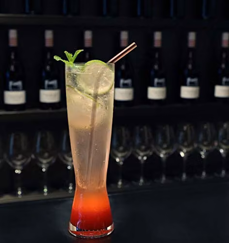 Glim&Glam Rose Gold Stainless Steel Bent Straws – 2