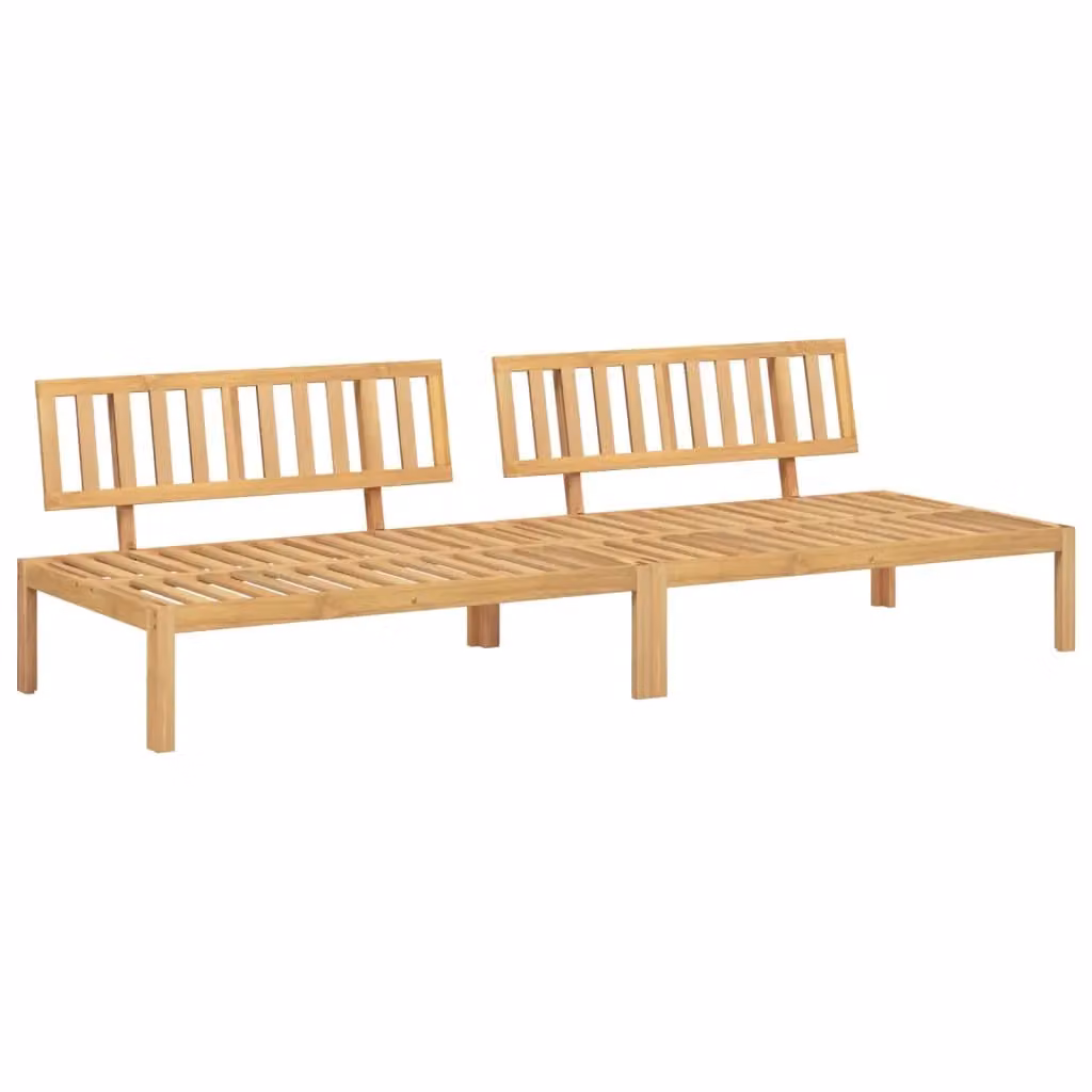 Berkfield Home Garden Pallet Middle Sofas, Set of 2, Brown Solid Acacia Wood – 2