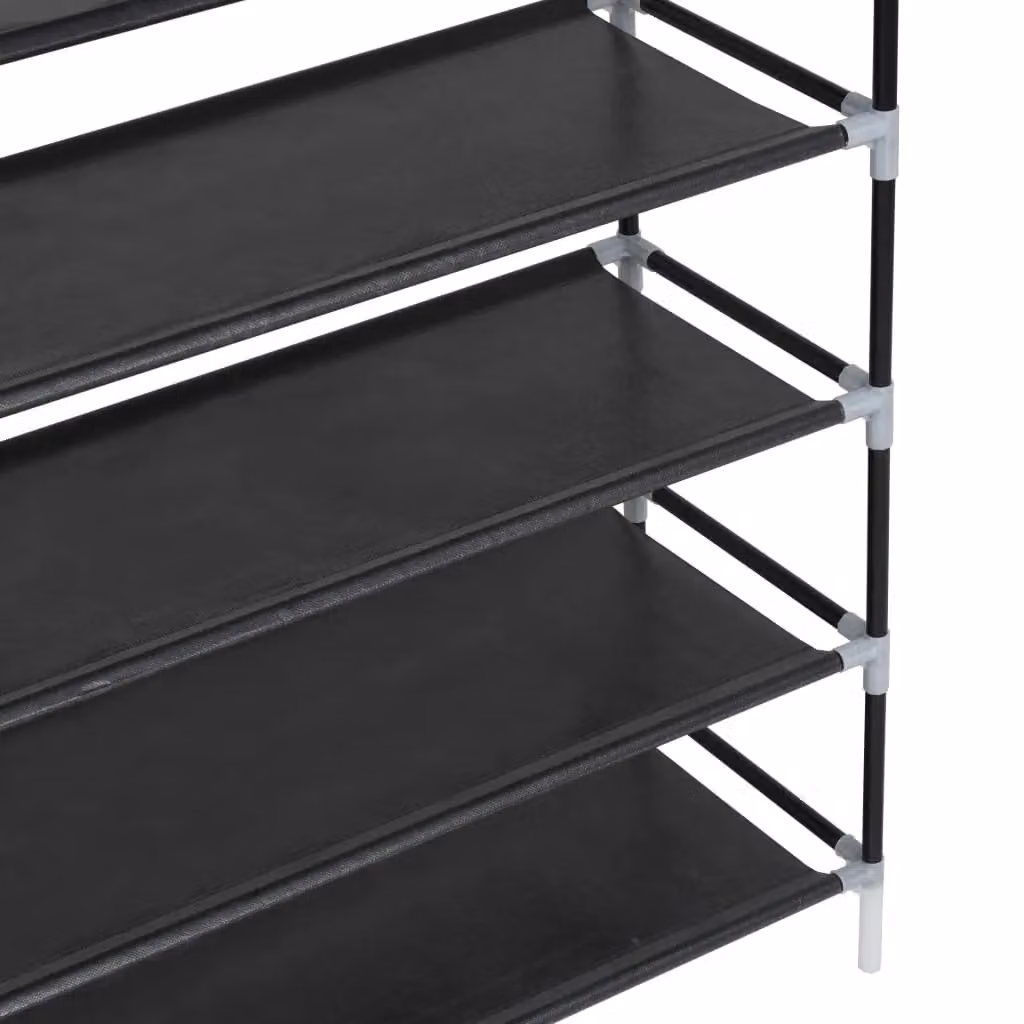 Berkfield Home Freestanding 10-Shelf Metal Shoe Rack in Black – 4
