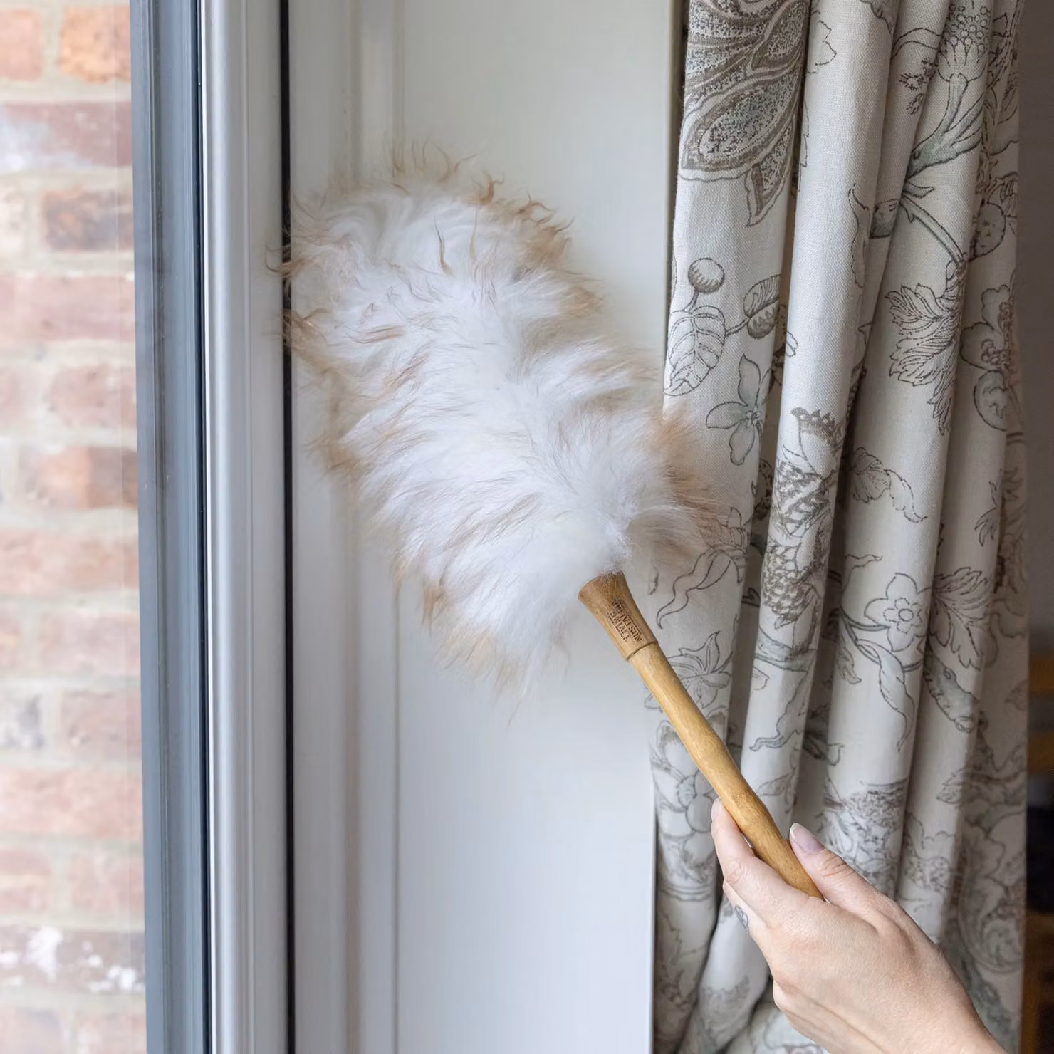Living Nostalgia Traditional Natural Lambswool Duster in Beige and Multicolour, Length: 48 cm – 2