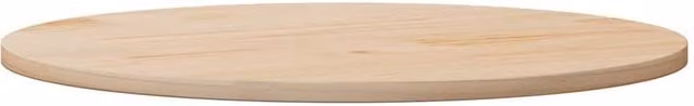 Berkfield Home Solid Wood Pine Table Top in Light Tan, Diameter: 90 cm