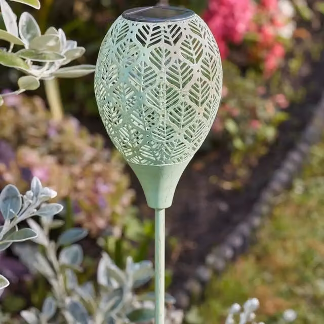 Marco Paul 2-Pack Solar LED Stake Lights in Green, Height: 90 cm