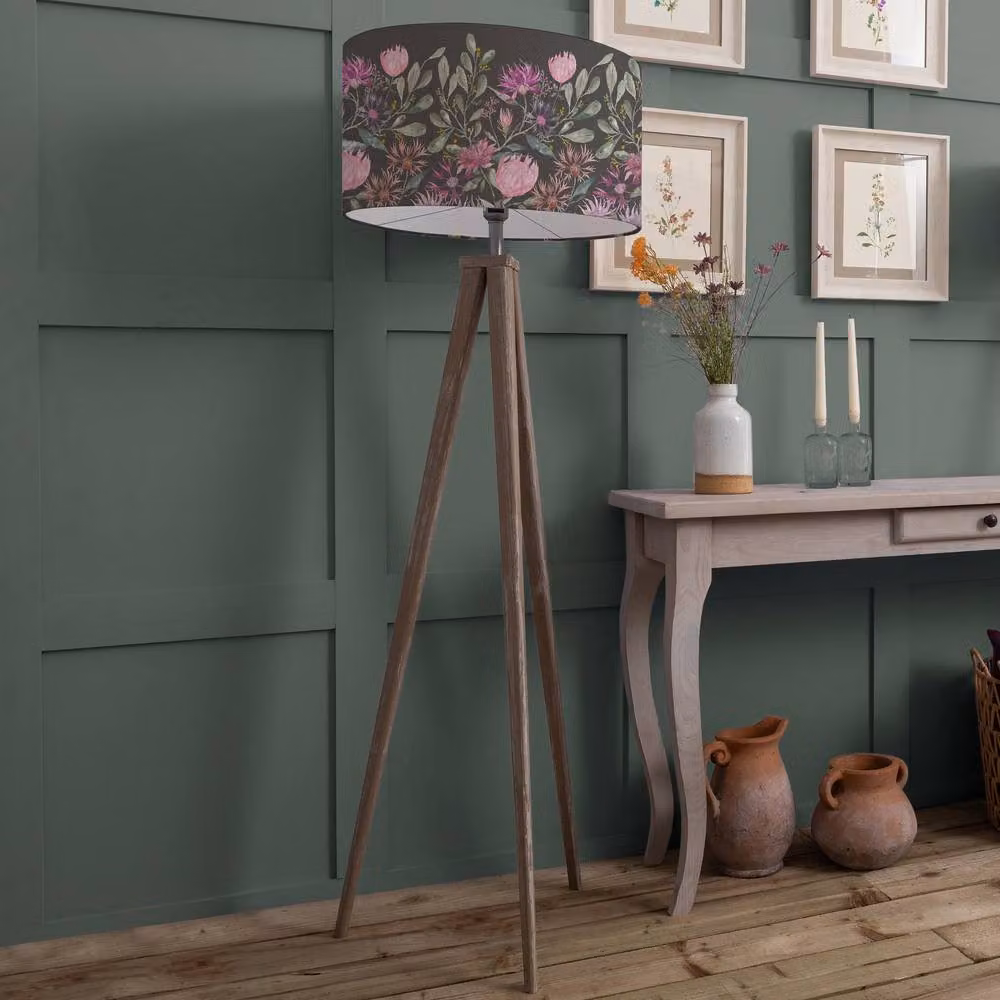 Voyage Maison Aratus Floor Lamp with Fortazela Eva Lampshade in Grey – 2