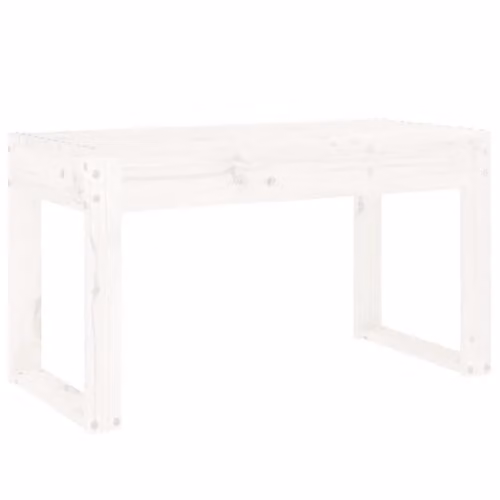 vidaXL White Solid Pine Wood Garden Bench W/D/H: 80 x 38 x 45 cm – 1