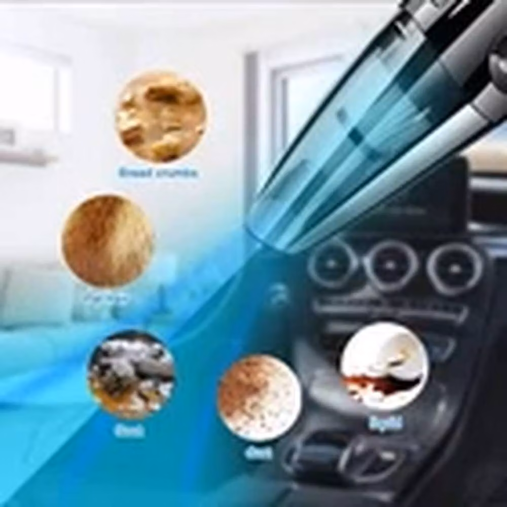 EONLION Rechargeable Cordless Wet and Dry Handheld Vacuum Cleaner in Black with HEPA Washable Filter for Car and Home Use – 3