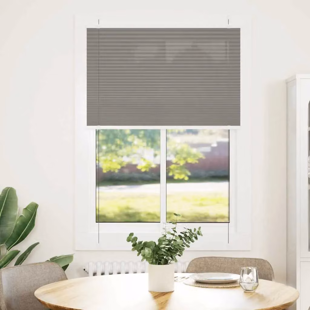 Berkfield Home Single Pleat Fabric Blind in Anthracite and Black, W/H: 90 x 150 cm – 2