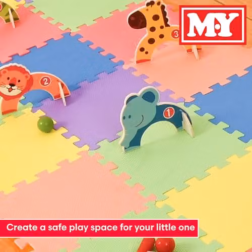 M.Y Interlocking EVA Foam Baby Play Mats, 18 Piece Multipack, Multicolour, W/D/H: 29 x 29 x 0.7 cm – 2